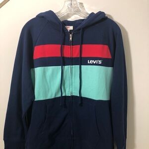 Levi’s Striped Zippered Hoodie -Size Small